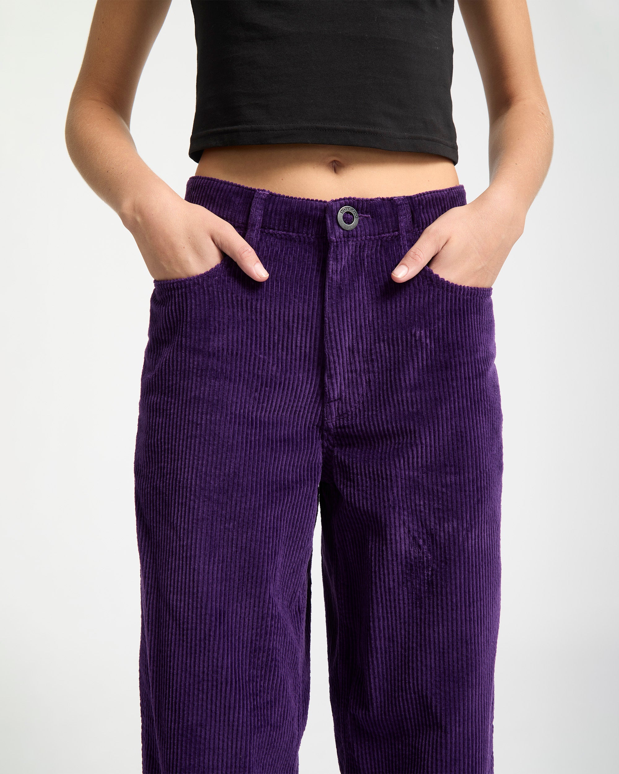 Weellow II Corduroy Trousers - Acai - Women - Volcom EU – Volcom