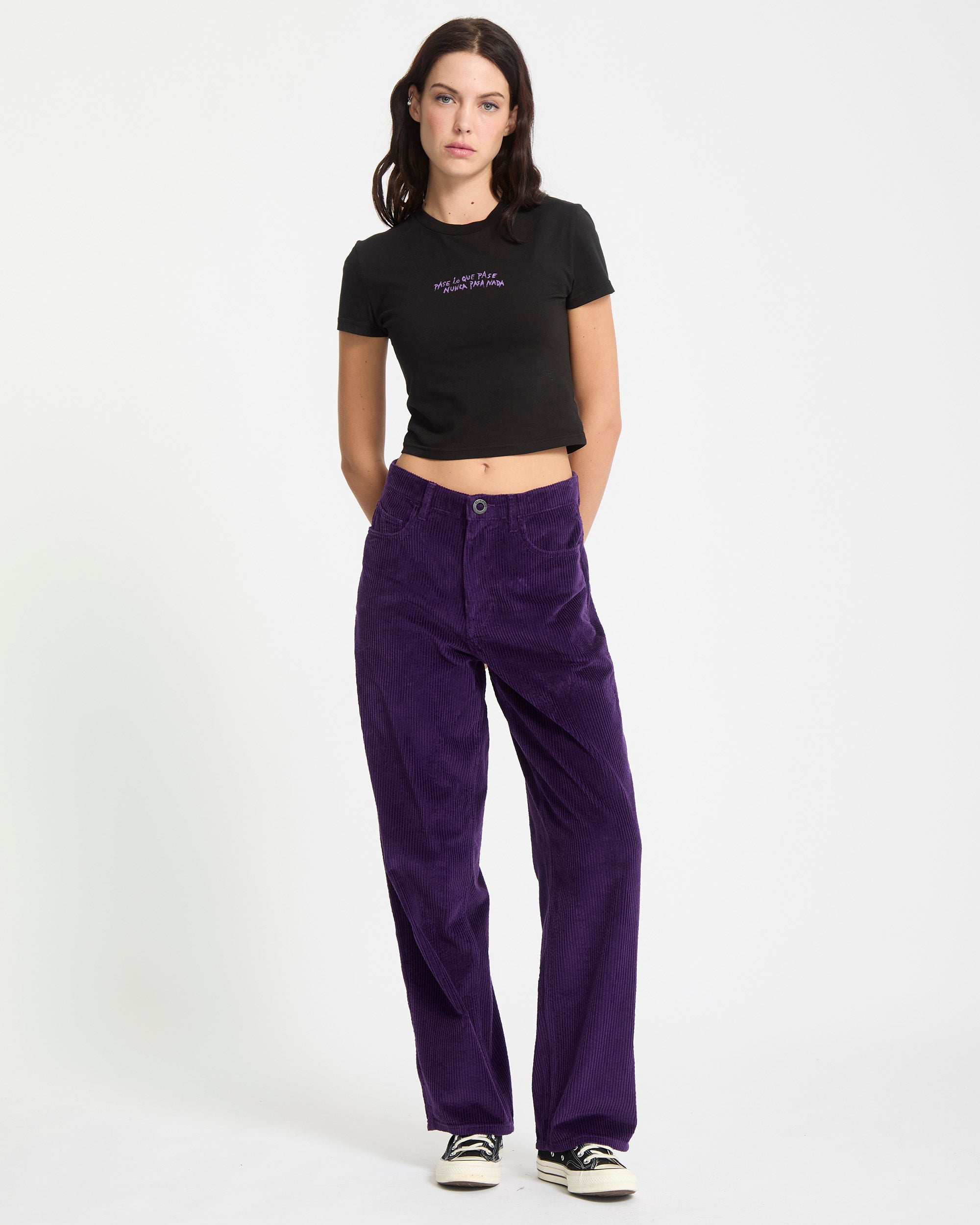 Weellow II Corduroy Trousers - Acai - Women - Volcom EU – Volcom