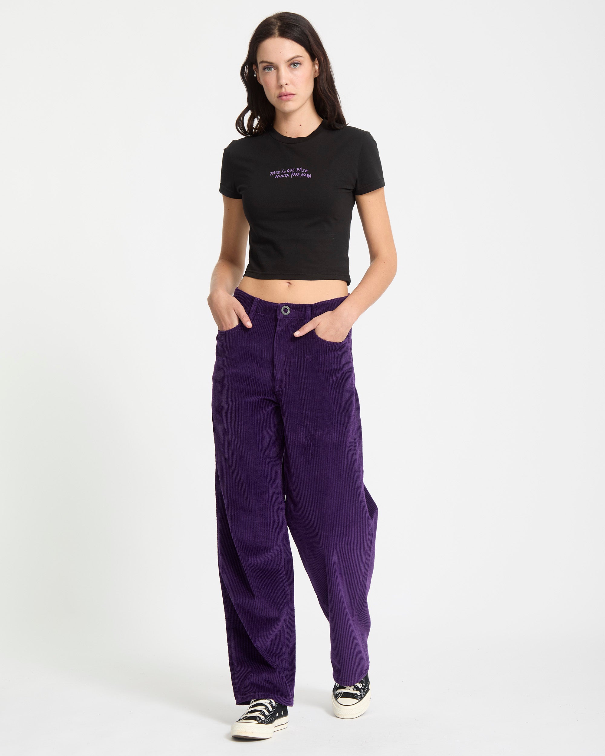 Weellow II Corduroy Trousers - Acai - Women - Volcom EU – Volcom