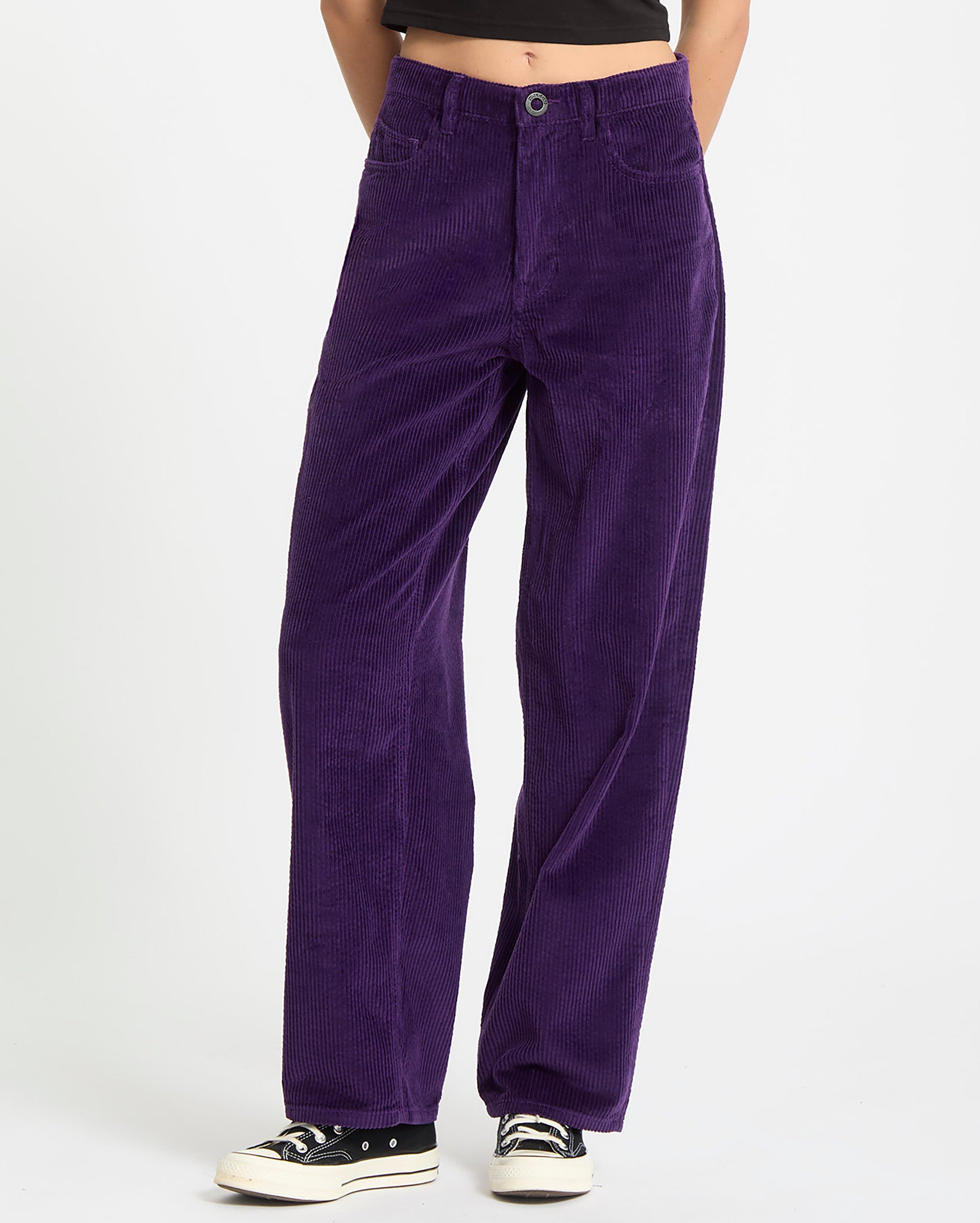 Weellow II Corduroy Trousers - Acai - Women - Volcom EU – Volcom