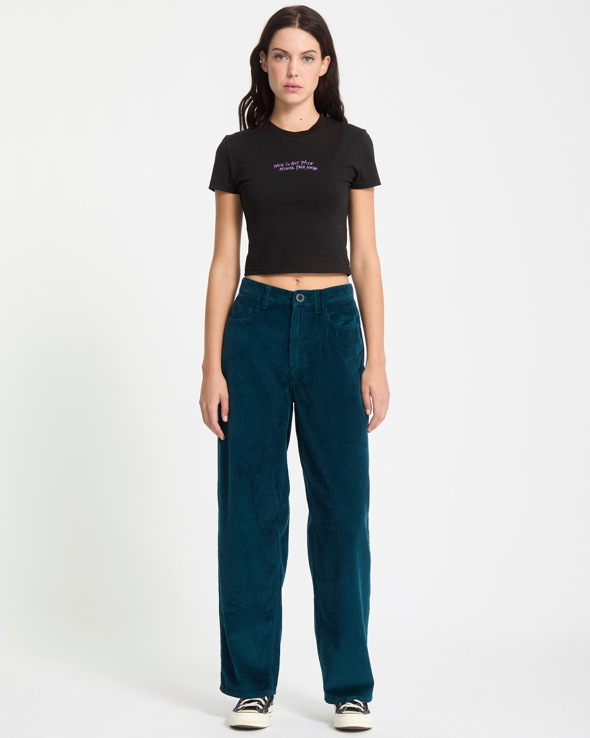 Weellow II Corduroy Trousers - Emerald Green - Women - Volcom EU