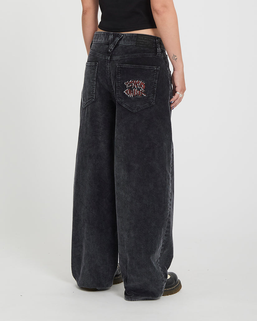 Ozzy Corduroy Trousers - Light Acid Black