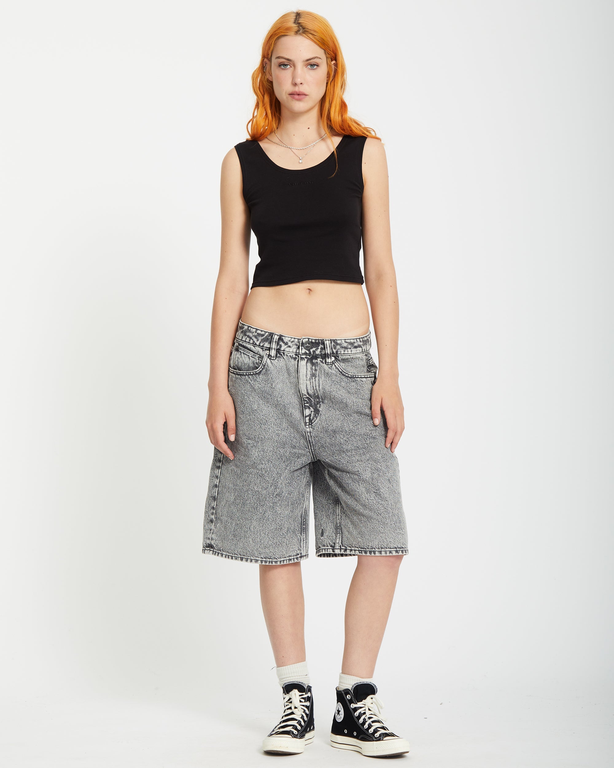 Beeggy Denim Short - Grey Vintage - Women - Volcom EU – Volcom Europe