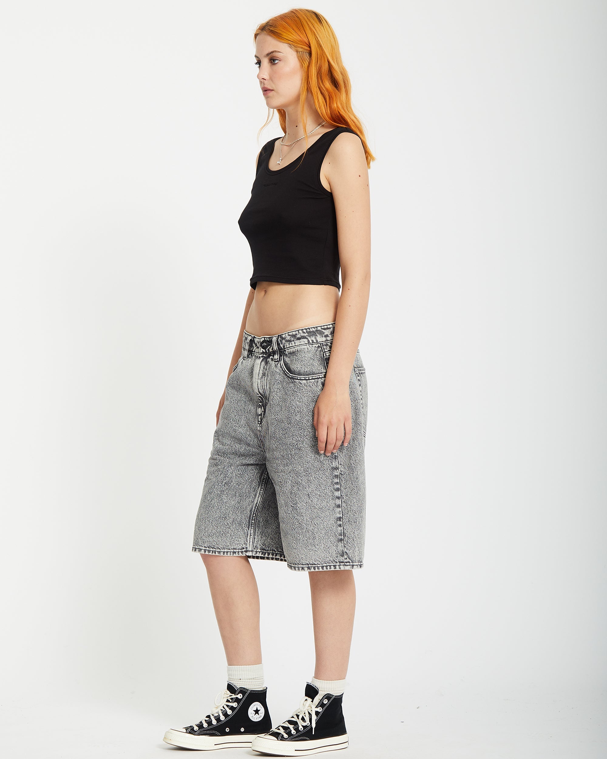 Beeggy Denim Short - Grey Vintage - Women - Volcom EU – Volcom Europe