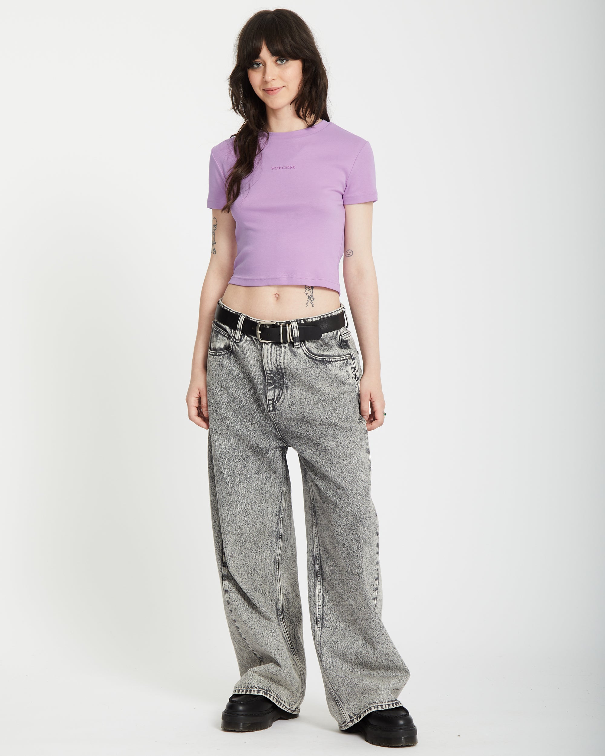 Volcomstone Tight Crop T-shirt - IRIS PURPLE - Women - Volcom EU