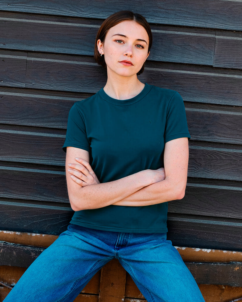 Solid Stone T-Shirt - Atlantic Deep