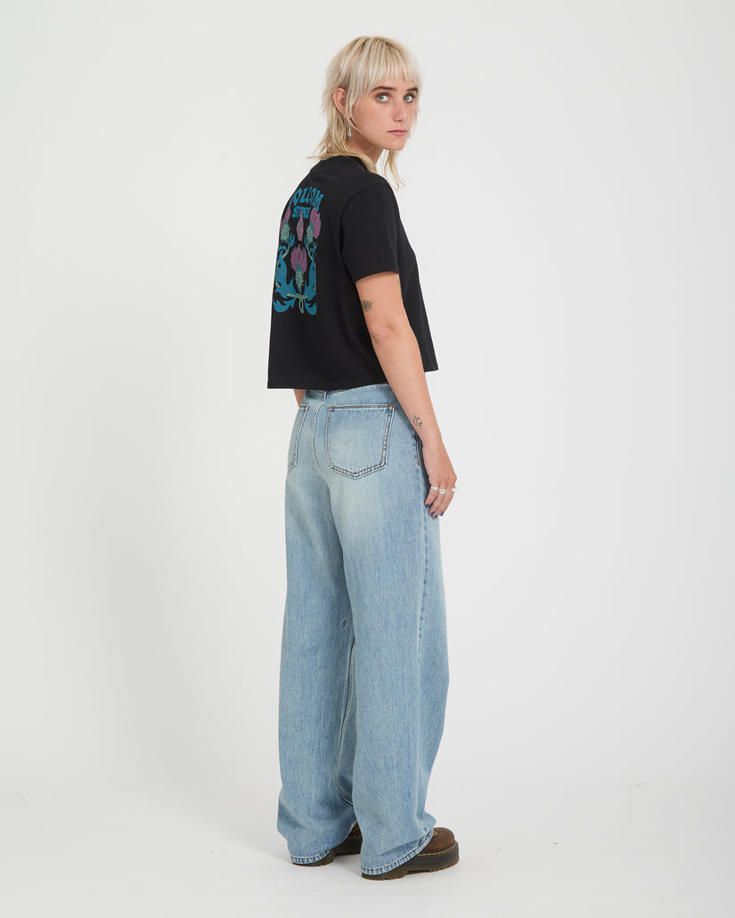 Camiseta Dial Crop - Black