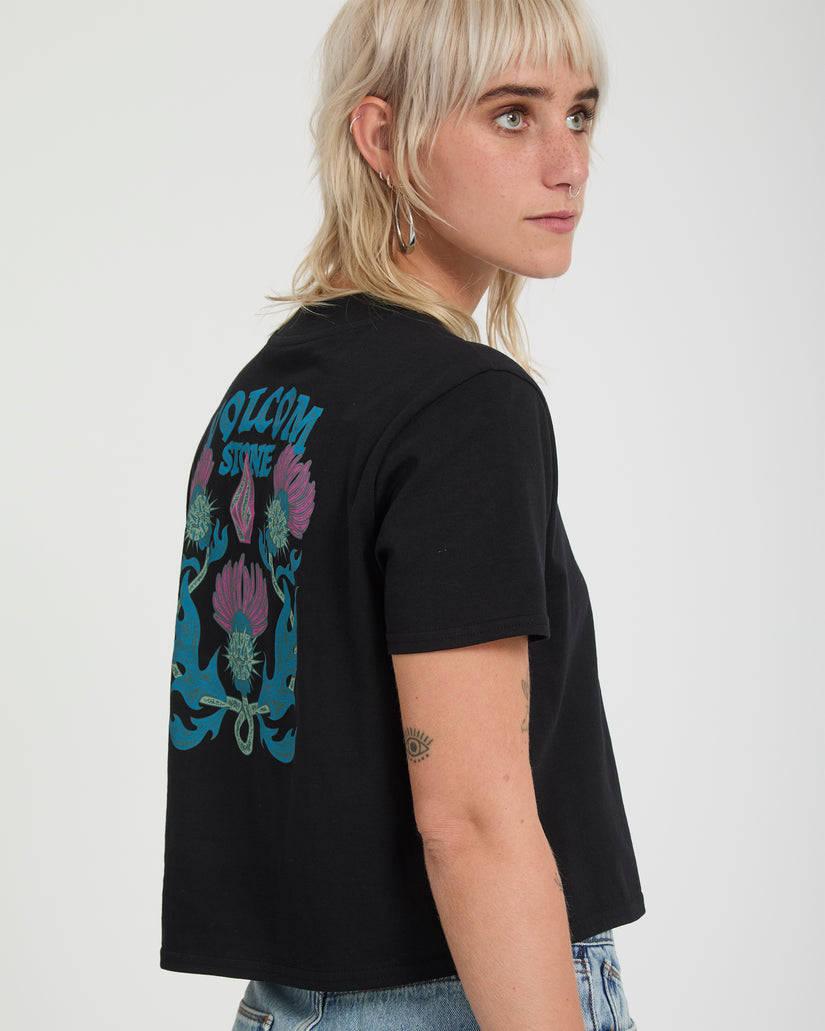 Camiseta Dial Crop - Black