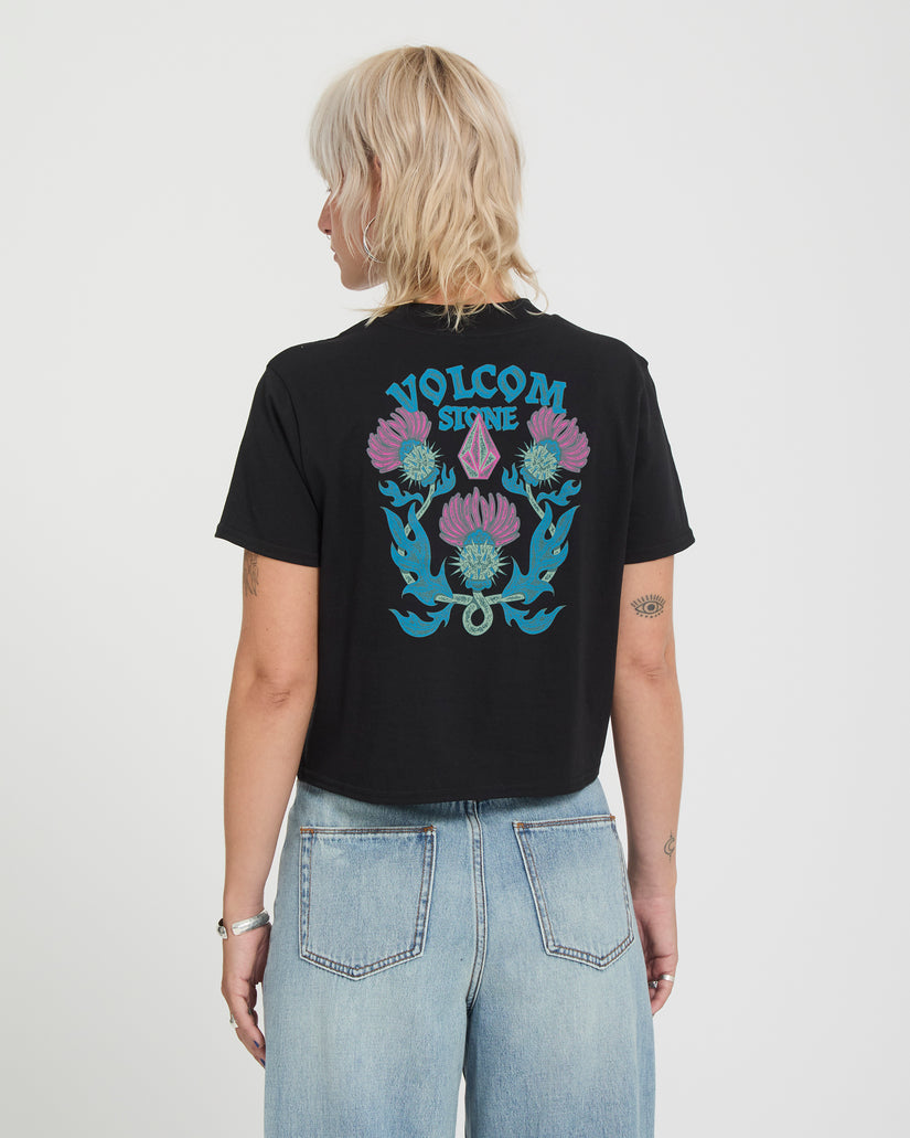 Camiseta Dial Crop - Black