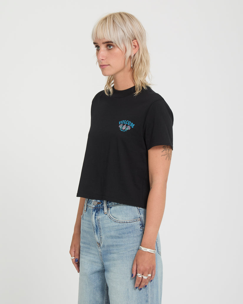 Camiseta Dial Crop - Black