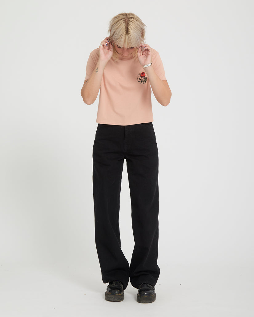 Dial Crop T-Shirt - Misty Rose