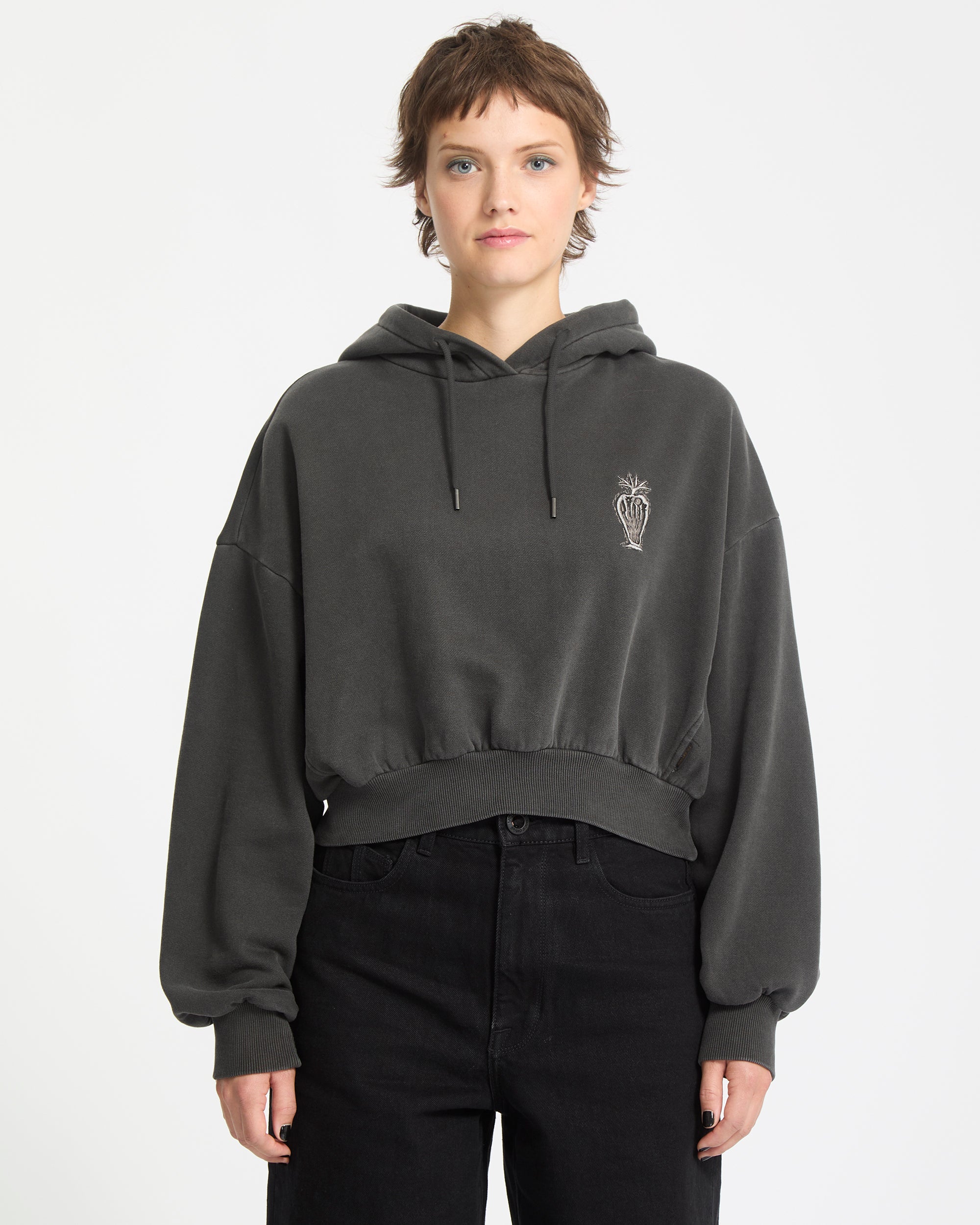 Vaderetro Hoodie - Vintage Black - Women - Volcom EU – Volcom Europe