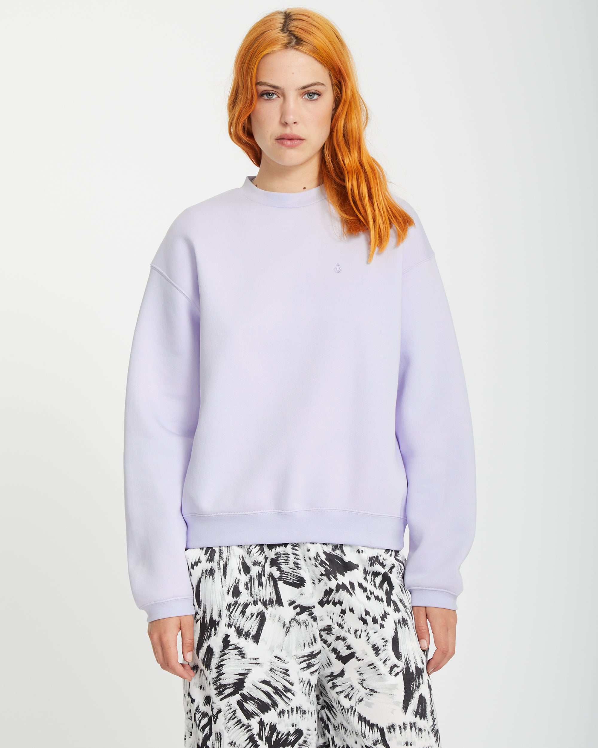 Stone Heart Up Sweatshirt - DUSTY LAVENDER