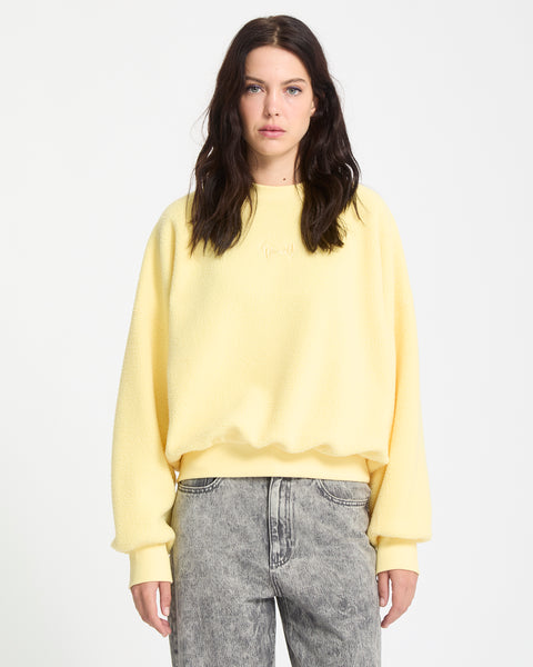 Piou Sherpa Sweatshirt - Dawn Yellow - Women - Volcom EU – Volcom