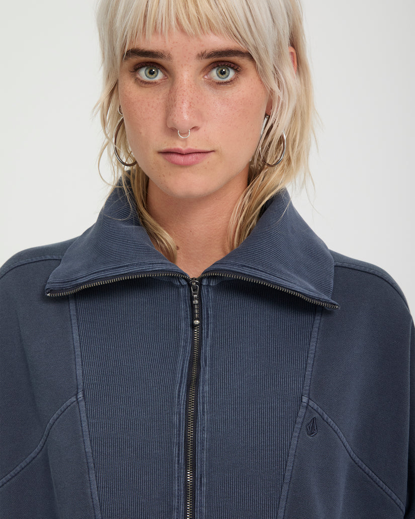 Reetrocity Quarter Zip Sweatshirt - Storm Blue
