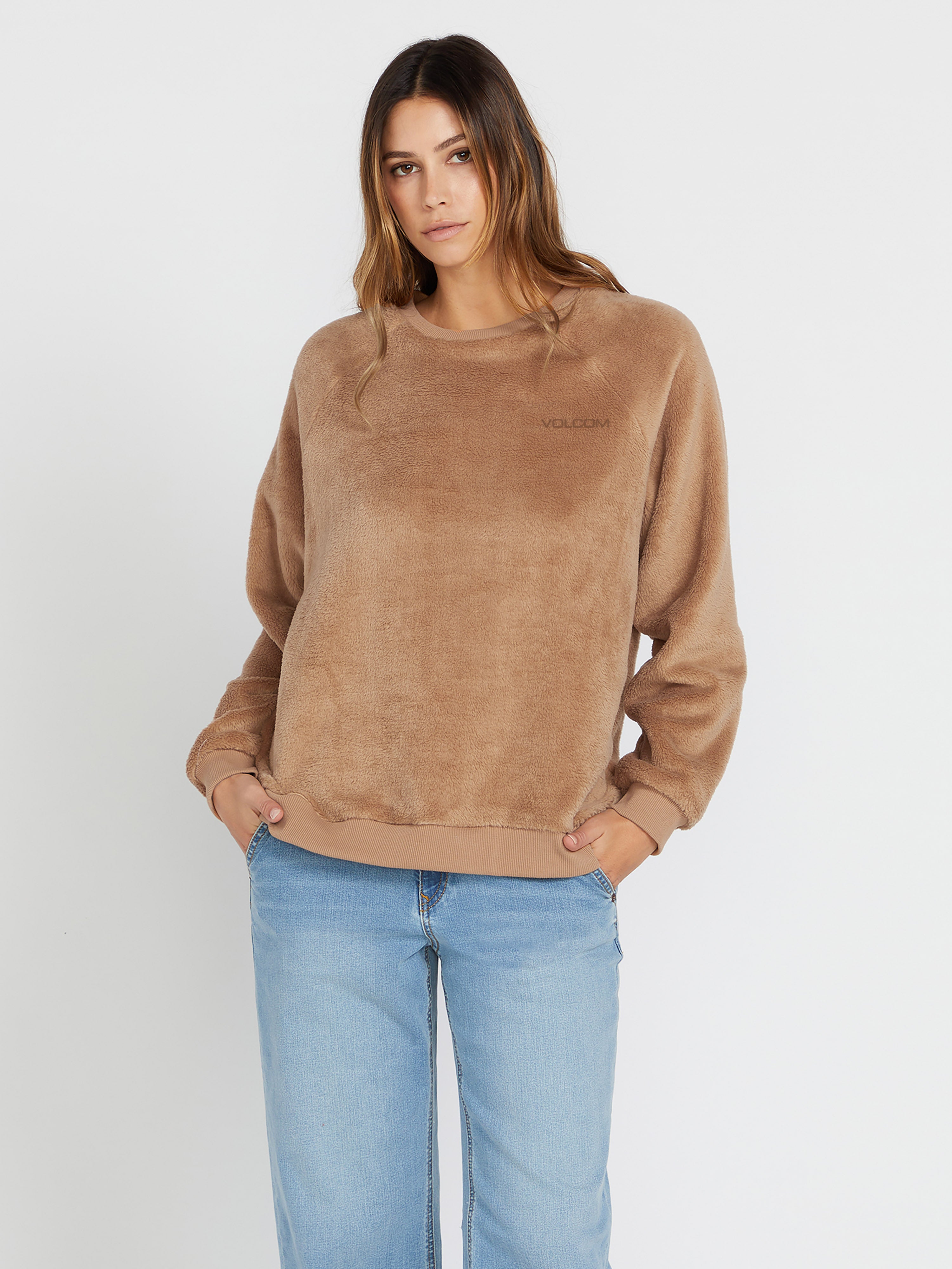Pheelin Phine Sherpa Sweatshirt - MOCHA