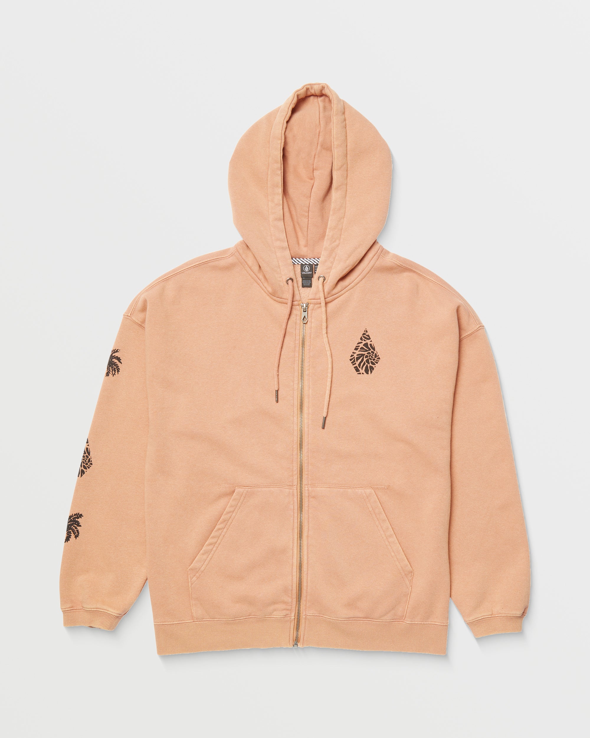 Stone Art Up Zip Hoodie - SAND BROWN - Women - Volcom Europe