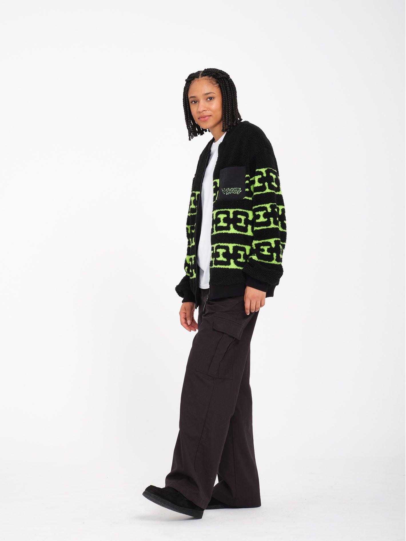 Zephyr Sherpa Zip Sweatshirt - Black - Women - Volcom EU – Volcom