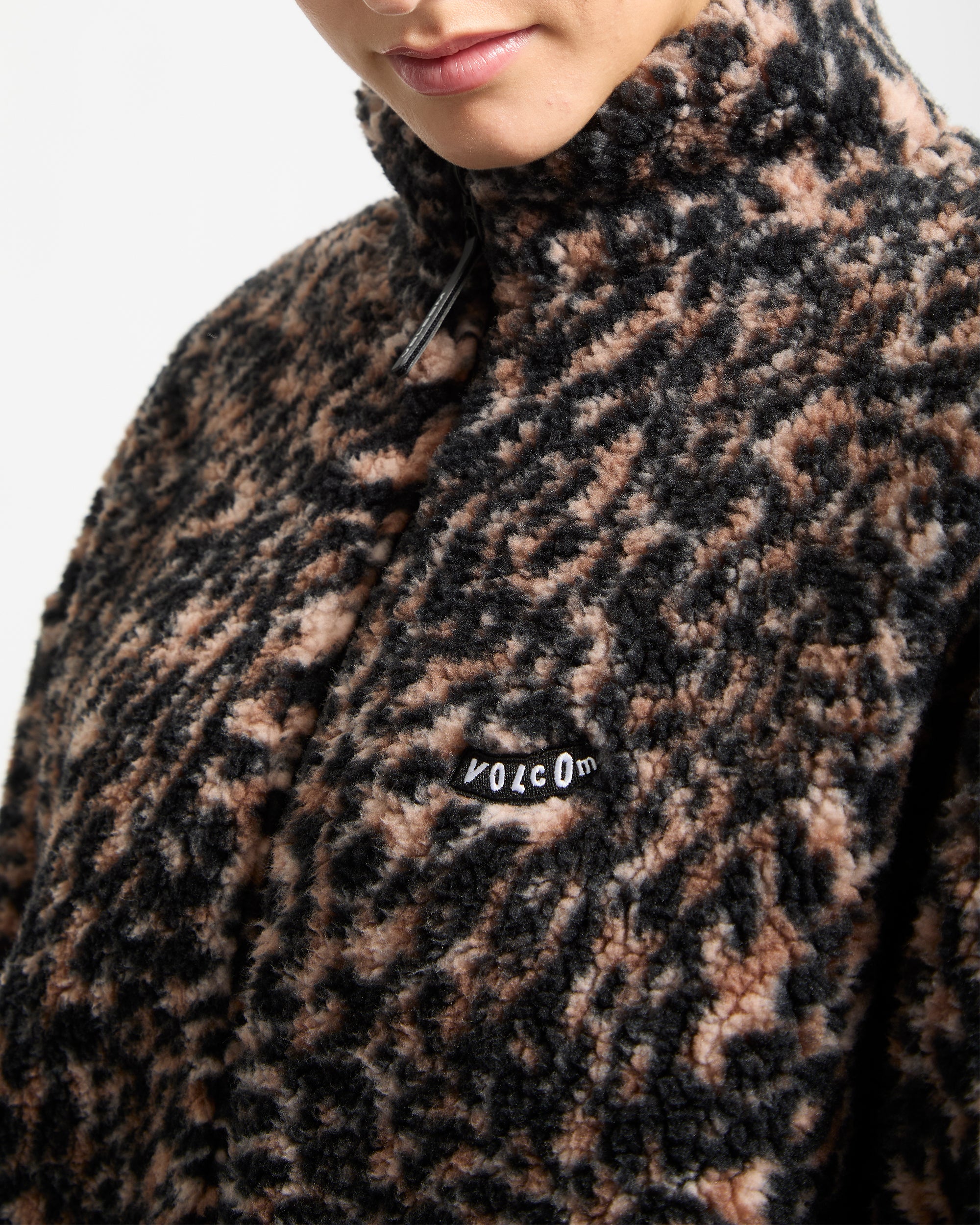 Wylding Out Zip Sherpa - Animal Print - Women - Volcom EU – Volcom