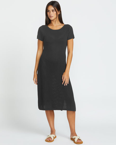 Meshy Beach Cover Up Dress - BLACK - Women - Volcom EU – Volcom Europe