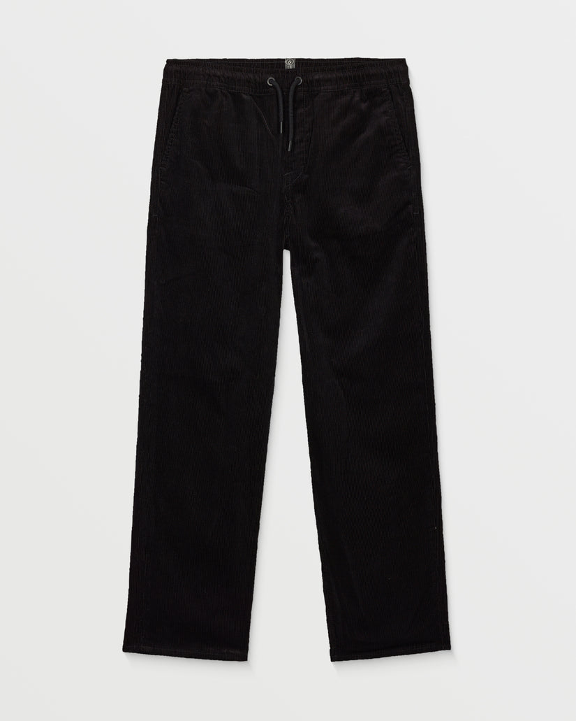 Freazy Loose Elasticated Waist Corduroy Trousers - Black - (KIDS)