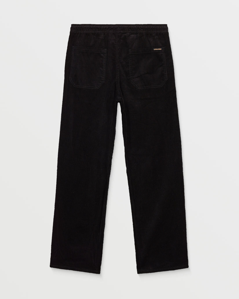 Freazy Loose Elasticated Waist Corduroy Trousers - Black - (KIDS)