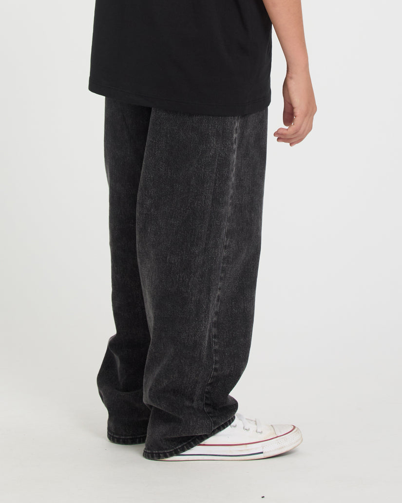 Freazy Loose Elasticated Waist Jeans - Blackity Black - (KIDS)