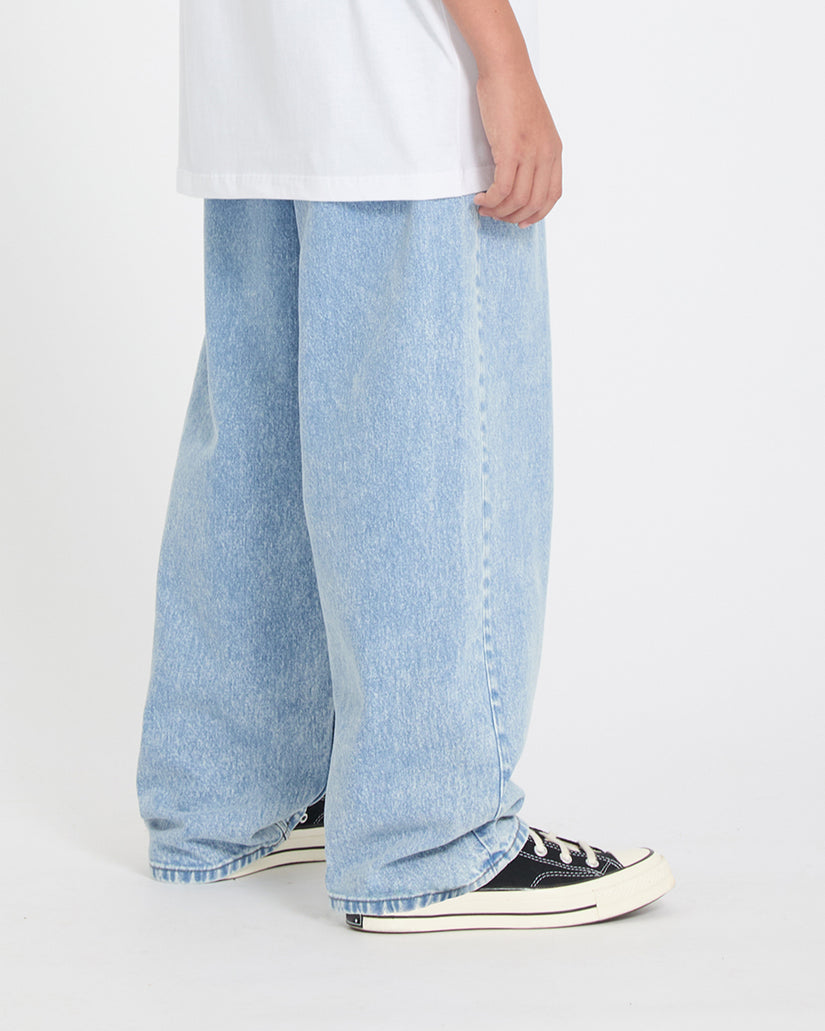 Freazy Loose Elasticated Waist Jeans - Pale Aqua - (KIDS)