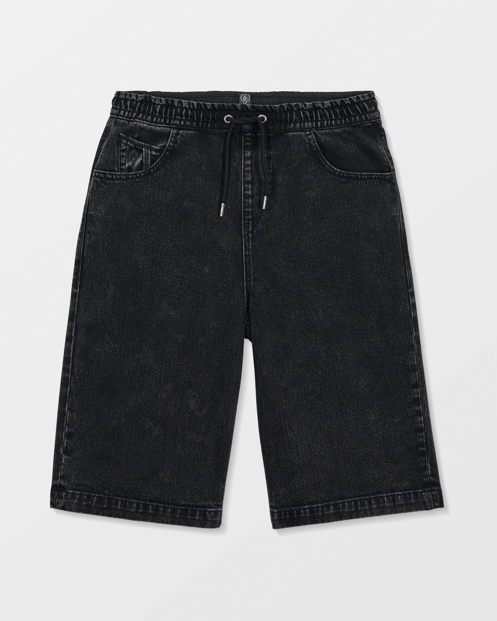 Freazy Loose Denim Elasticated Waist Short - Blackity Black - Kids