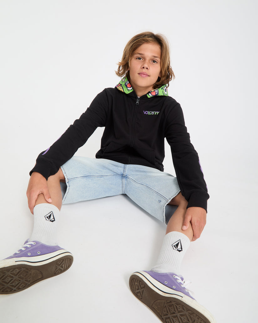 Ben Sanair Full Zip Hoodie - Black - (KIDS)
