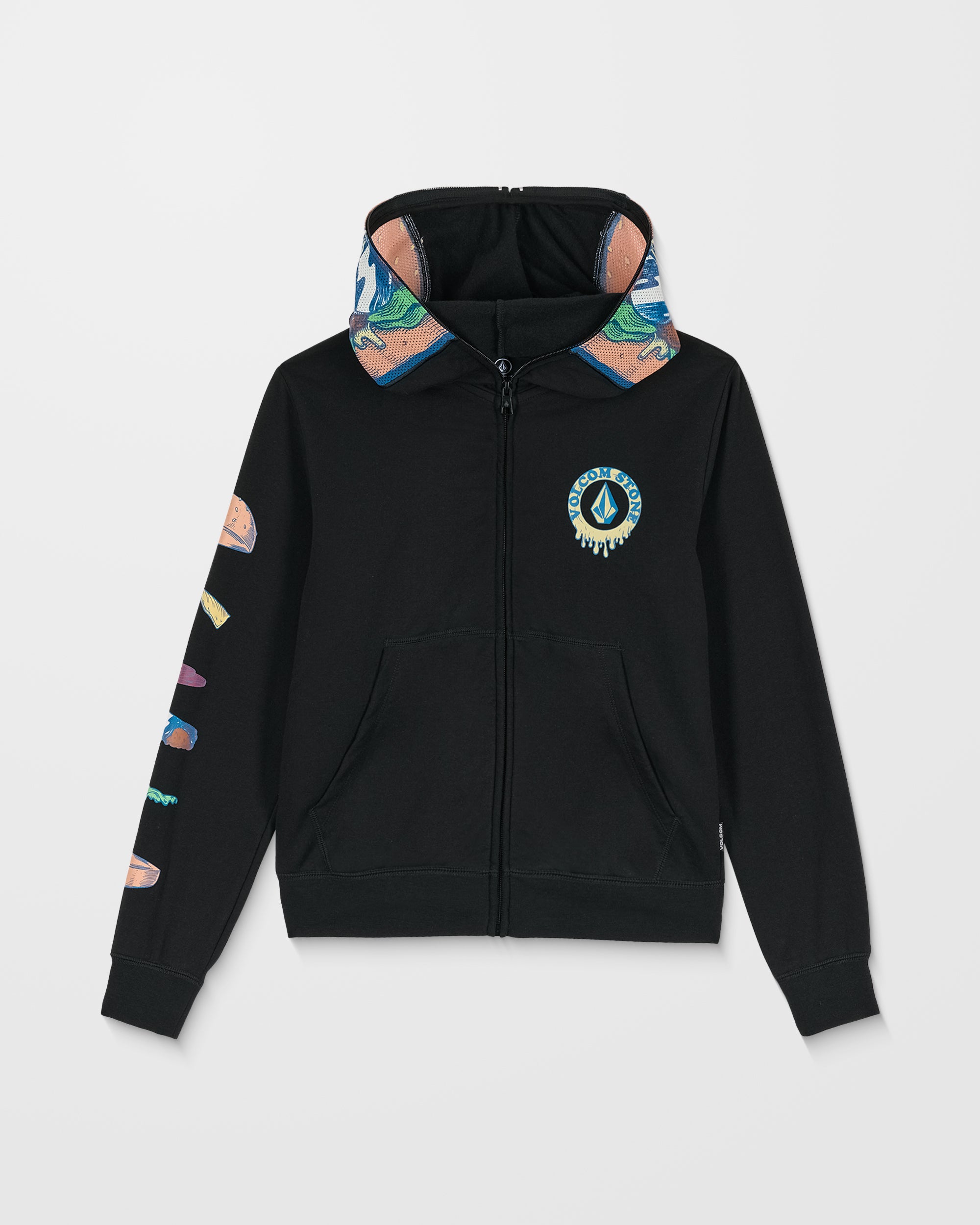 Burgstone Full Zip Up Hoodie - Black - (KIDS) - Volcom EU – Volcom