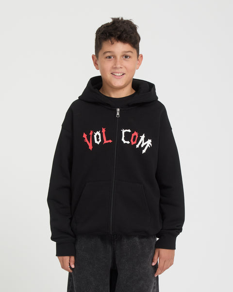 Ozzy Fleece Full Zip Hoodie - Black - Boys - Volcom EU – Volcom Europe