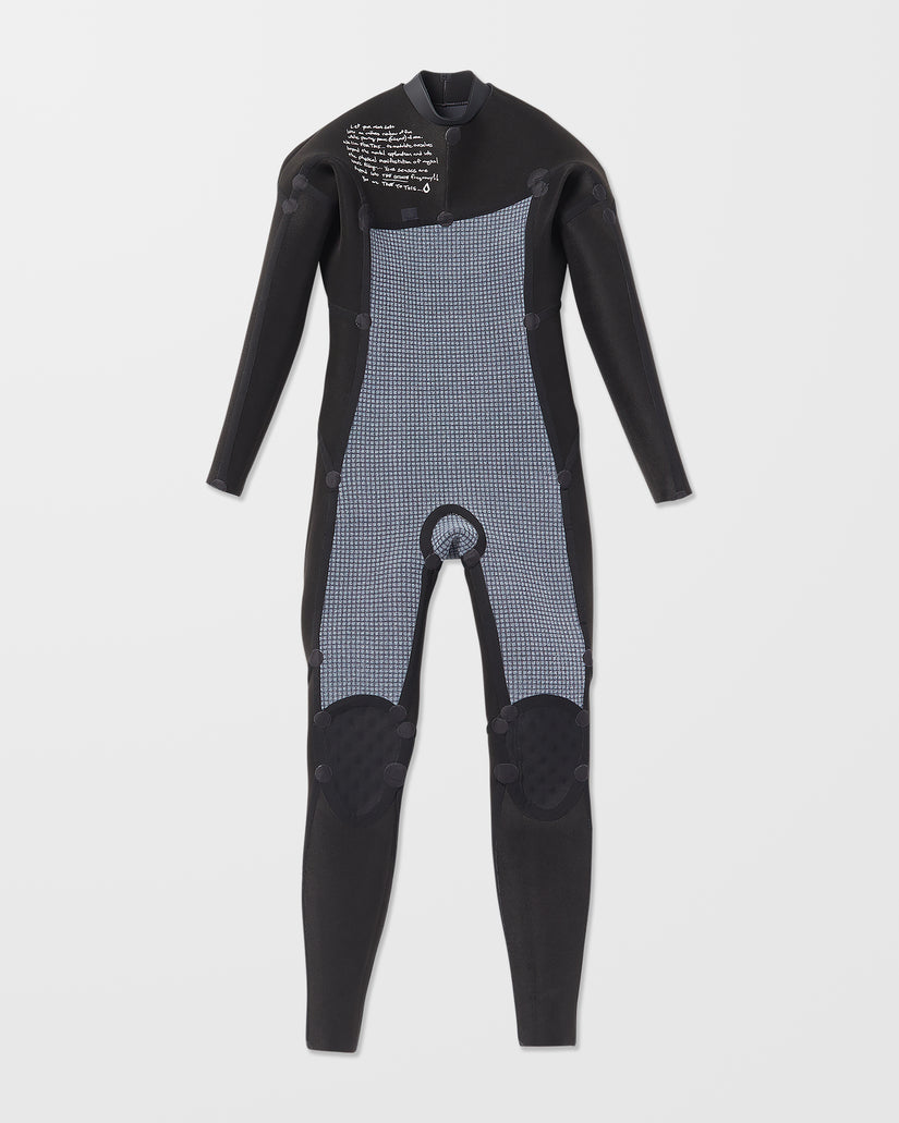 3/2Mm Long Sleeve Chest Zip Full Wetsuit - Charcoal - (KIDS)