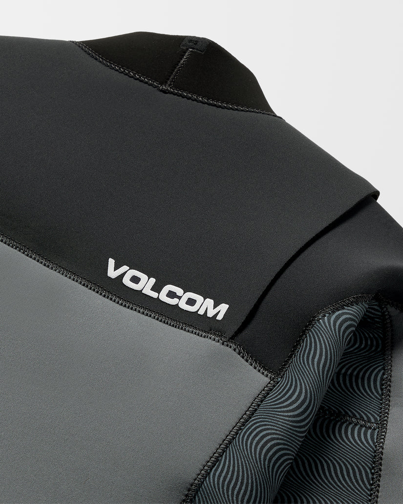 3/2Mm Long Sleeve Chest Zip Full Wetsuit - Charcoal - (KIDS)