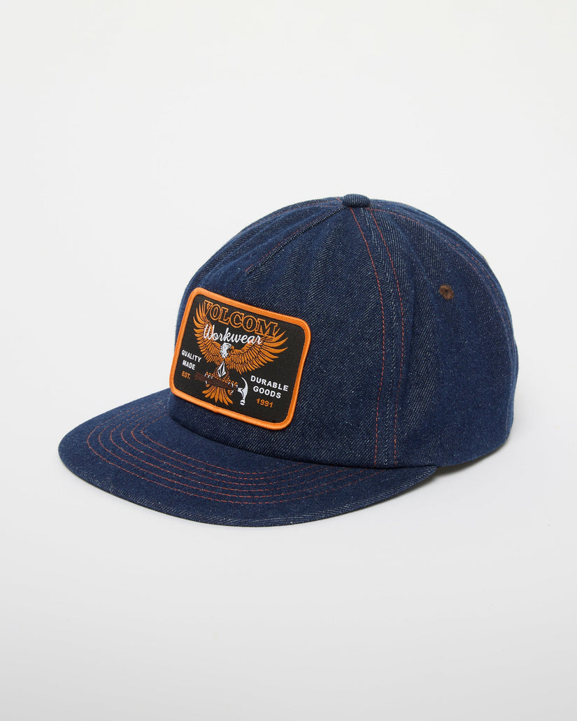Hammered Workwear Cap - Dust Bowl Indigo