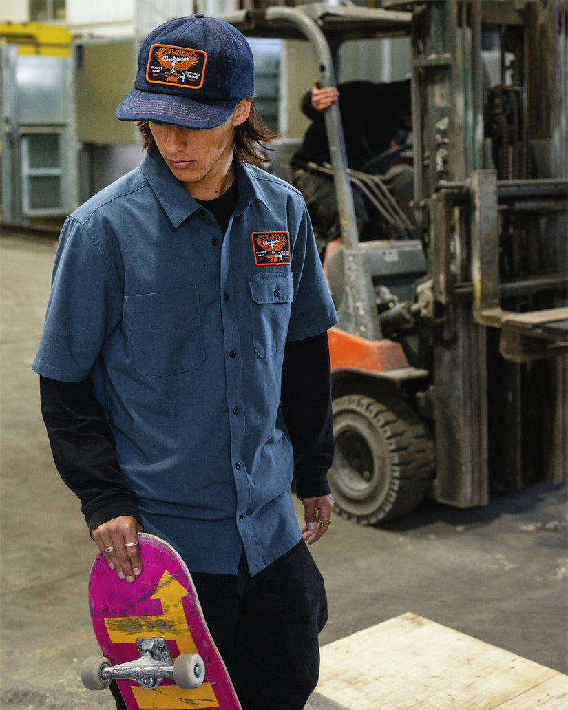 Hammered Workwear Cap - Dust Bowl Indigo