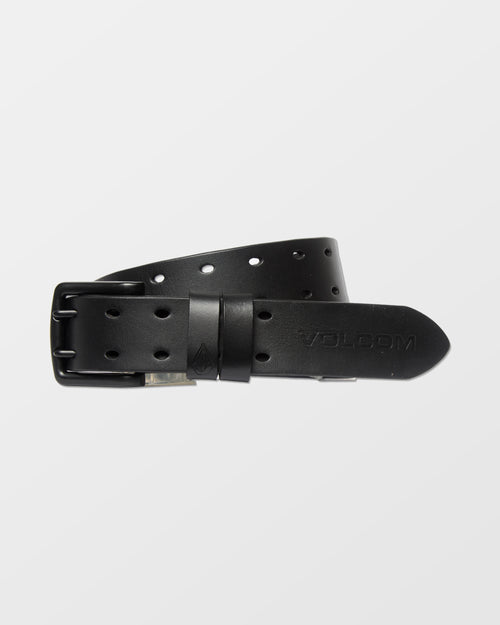 Two Spike Leather Belt