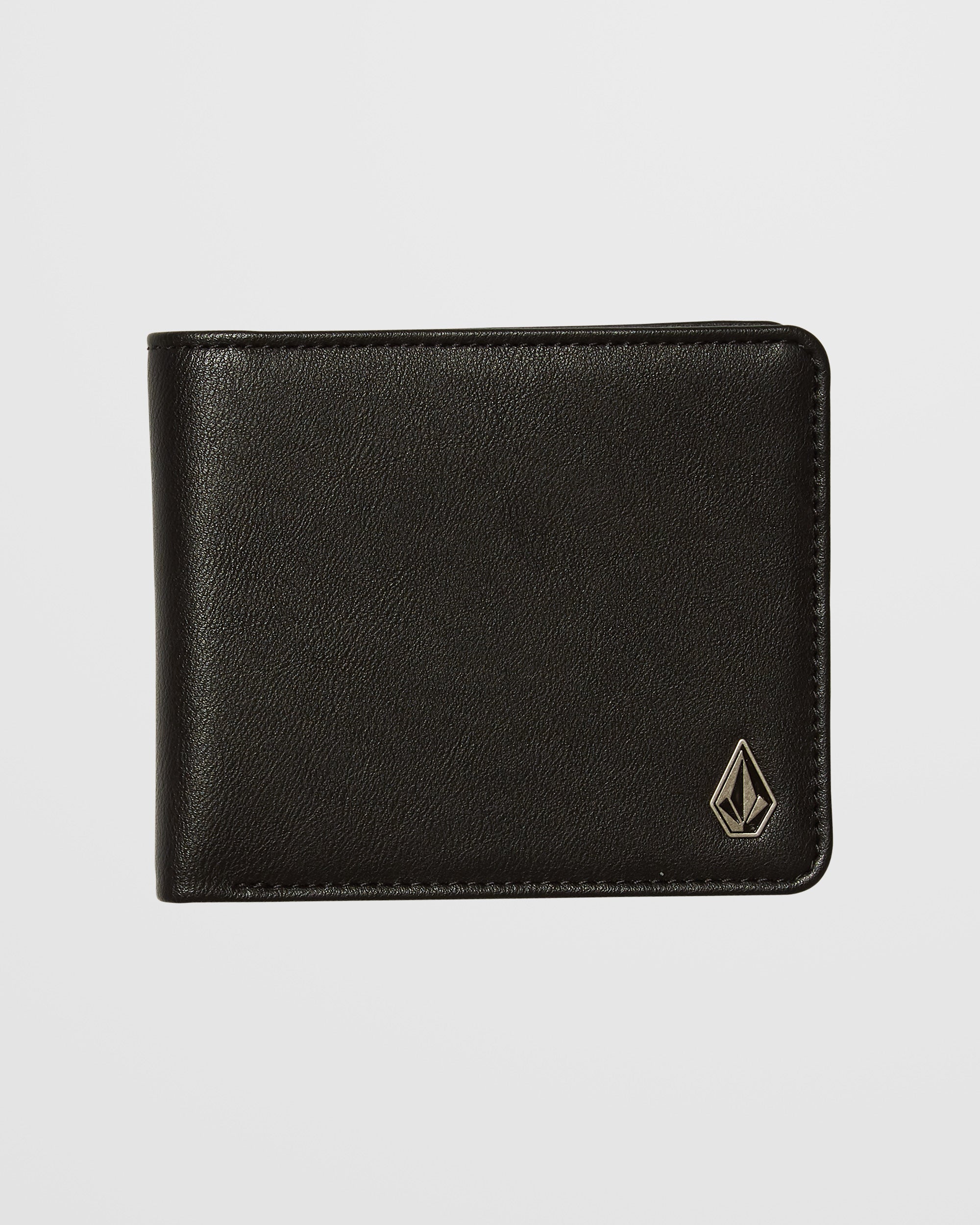 Slim Stone Large Wallet - Black