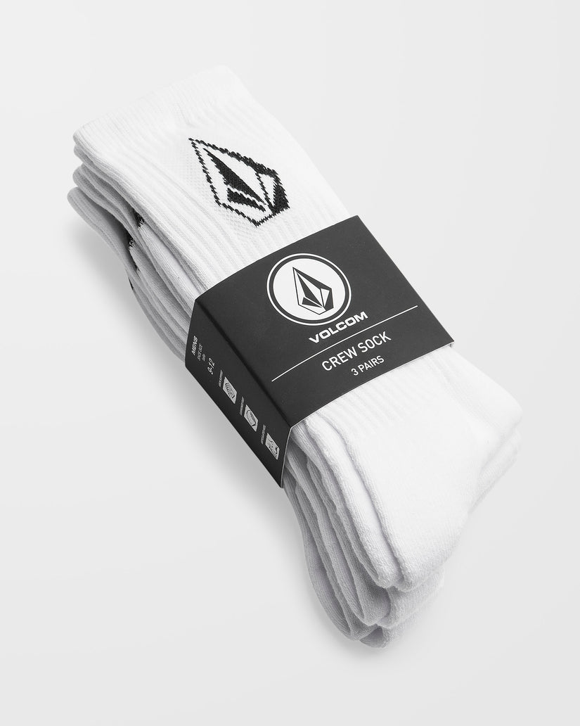 Full Stone Socks (3 Pack) - White