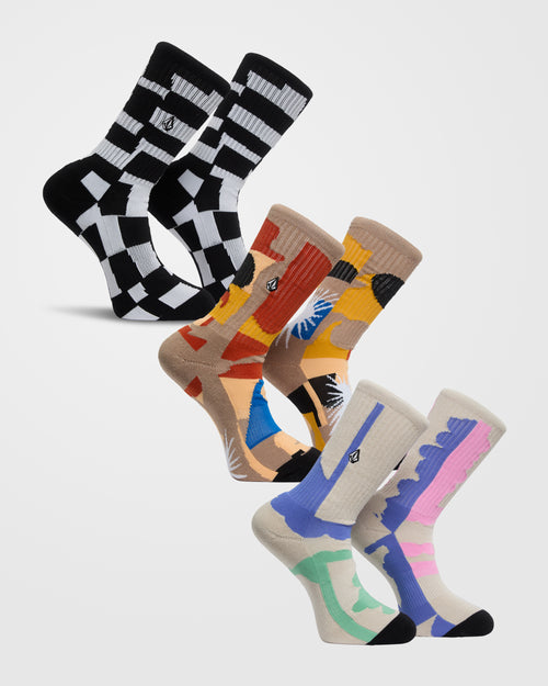 Carrau Print Mixer Socks (3 pack)