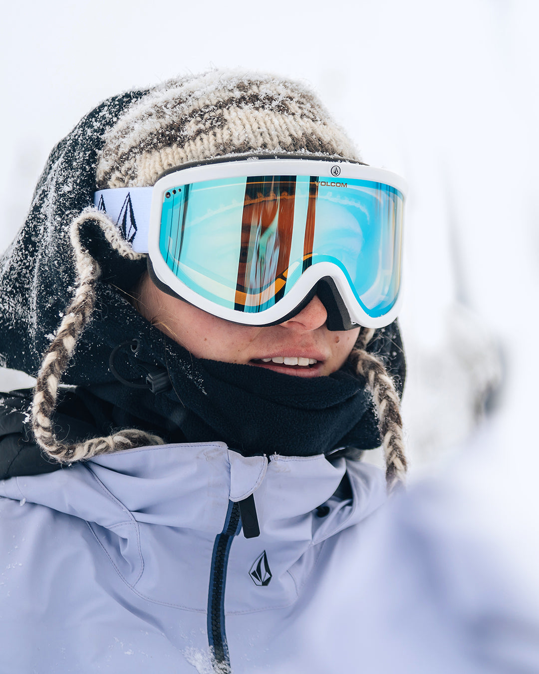 Footprints Matte White Stone Goggle - Ice Chrome - Volcom EU - 2