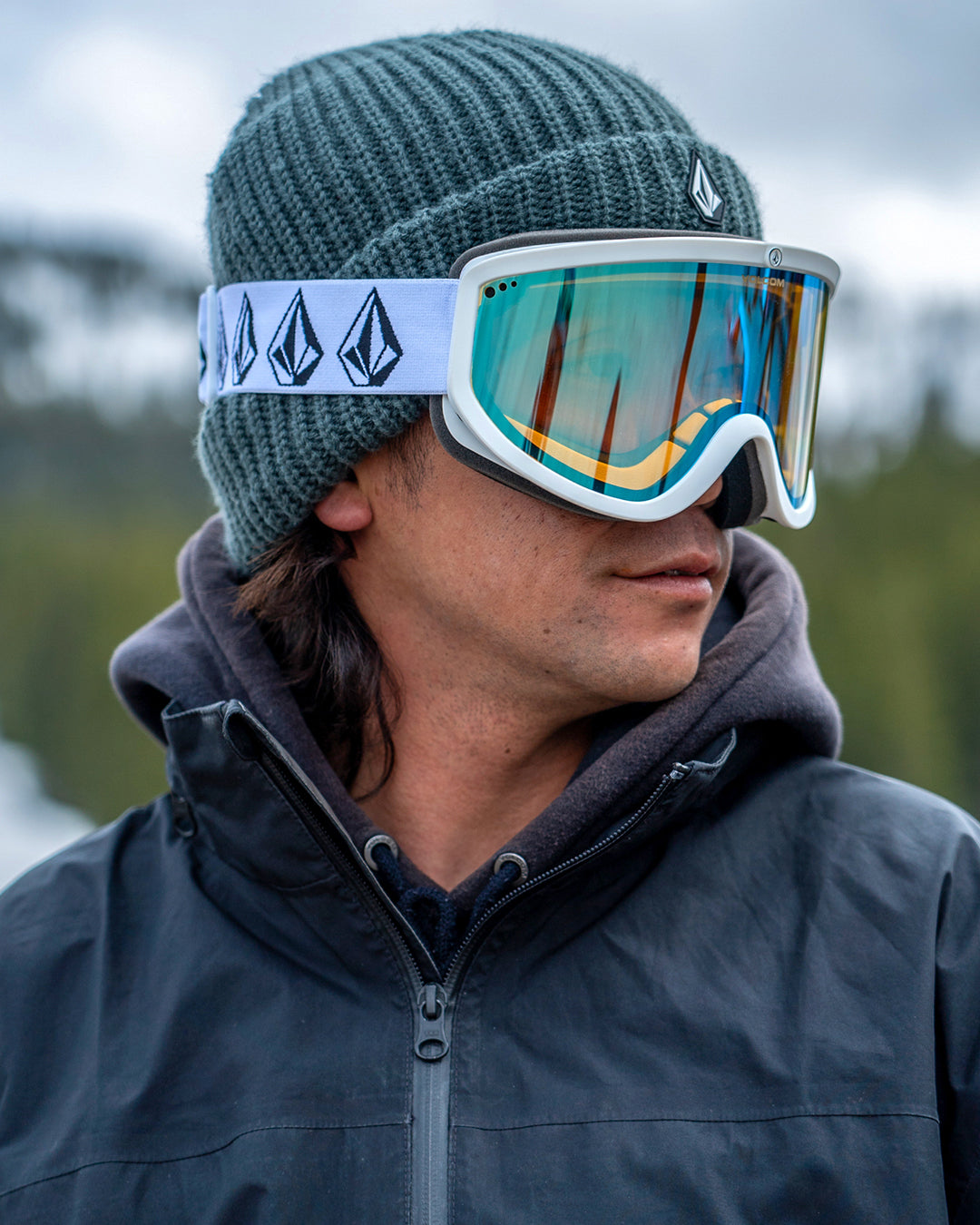 Footprints Matte White Stone Goggle - Ice Chrome - Volcom EU - 2