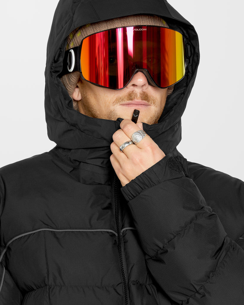 Sew Down Jacket Black Men Volcom EU Years Warranty