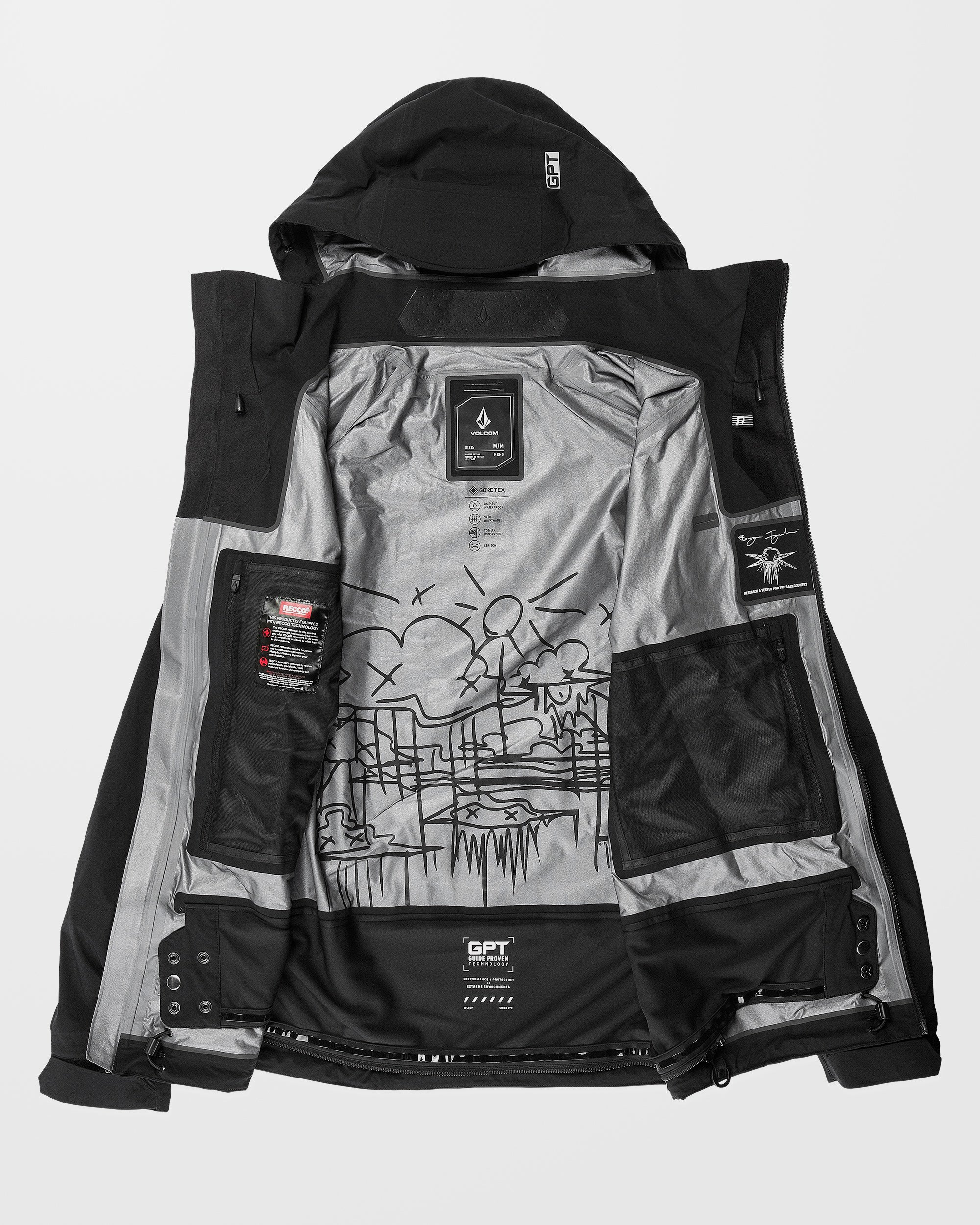 Guch Stretch Gore-Tex Jacket - Black - Men - Volcom UK - 2