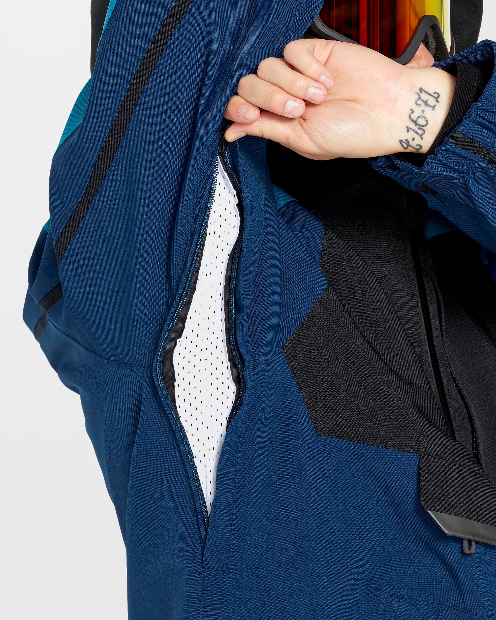 VOLCOM バーガンディ/ライトブルー スノーボードジャケット Brighton Jacket - Navy - Men - Volcom EU - 2 Years Warranty