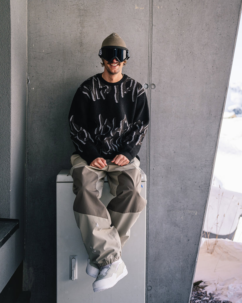 Stone Jacquard Sweater - Black