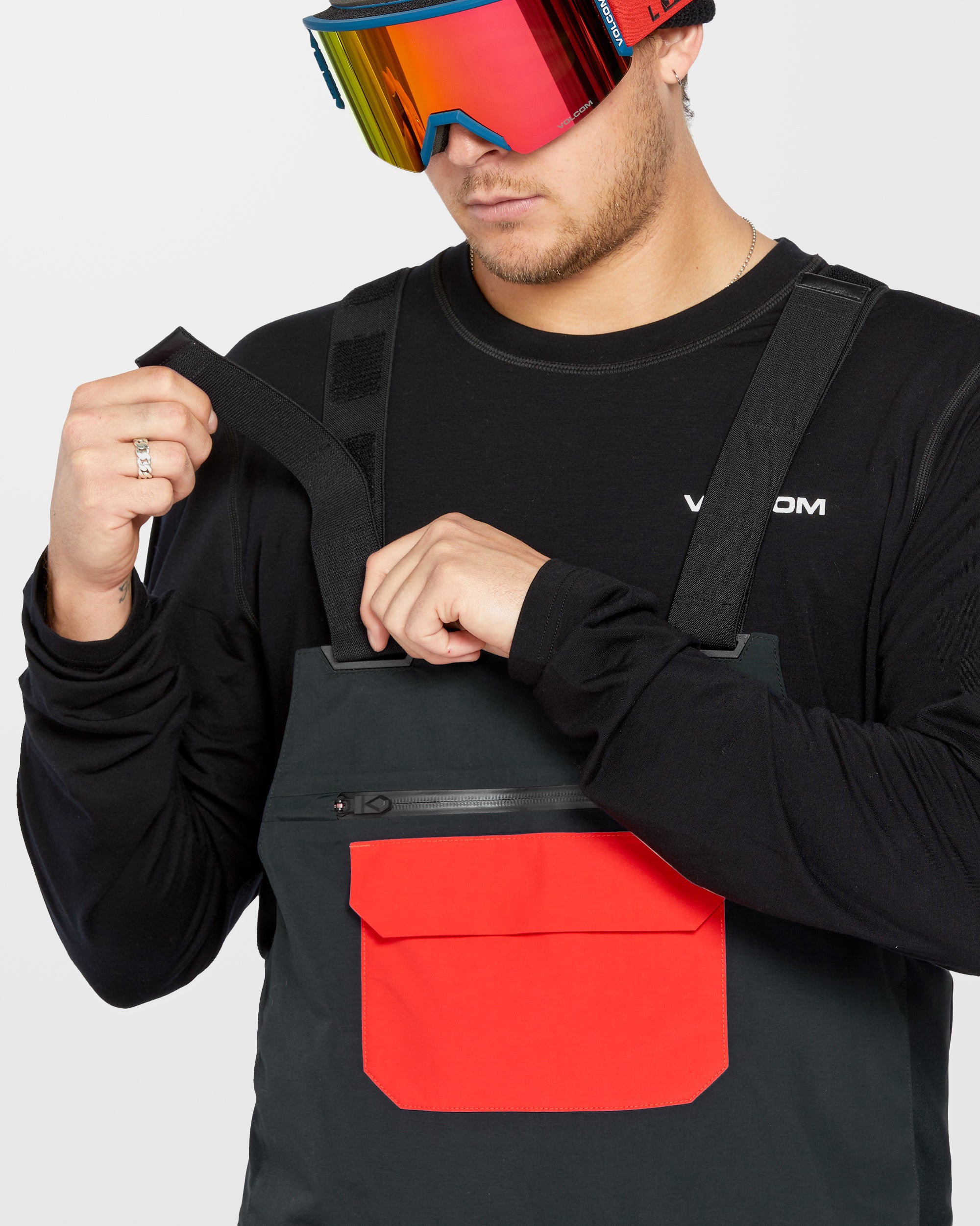 Rain Gore-Tex Bib Overall - Crimson - Men - Volcom UK - 2