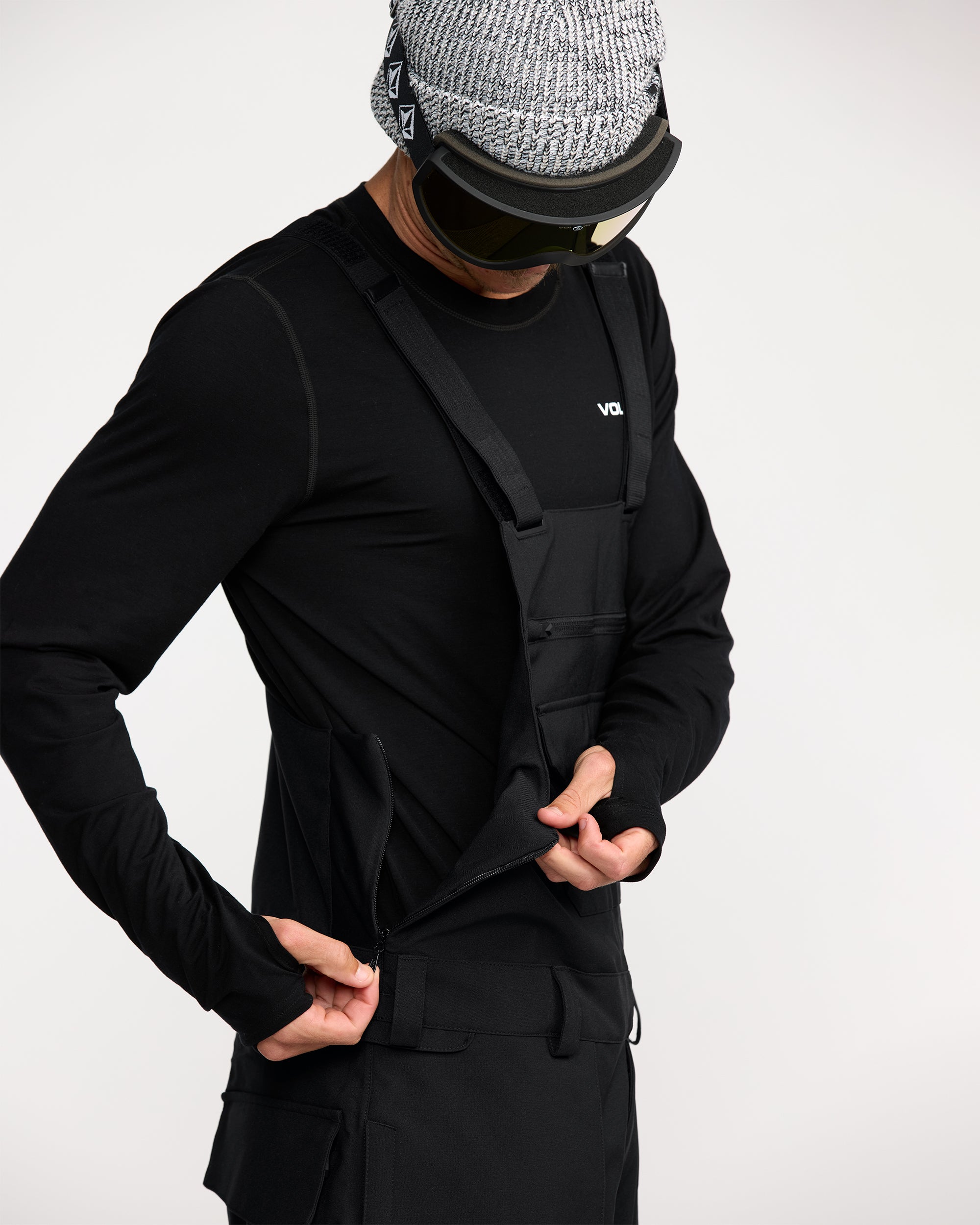 Roan Bib Overall - Black - Men - Volcom EU – Volcom Europe