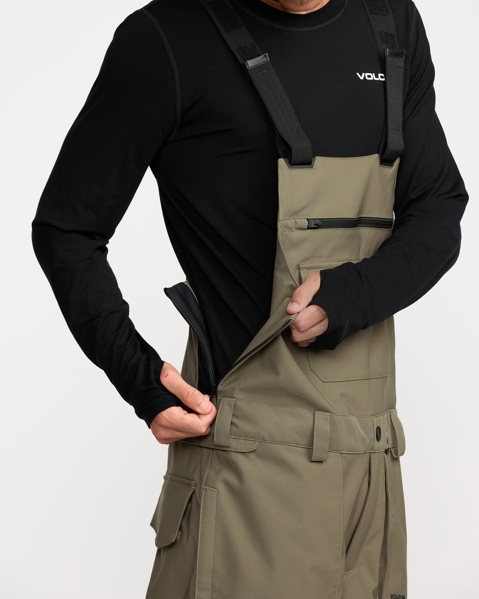 Roan Bib Overall - Military - Men - Volcom EU – Volcom Europe
