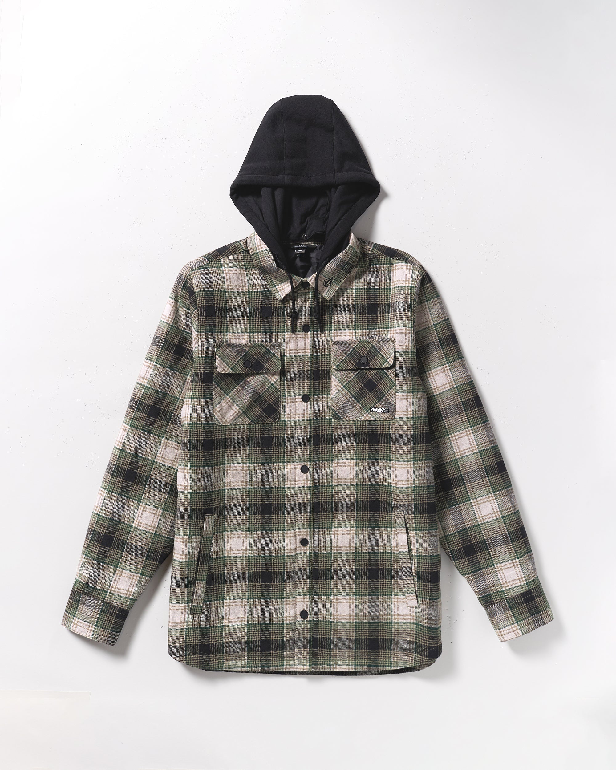 Kenson Insulated Flannel Jacket - Black Green - Men - Volcom EU